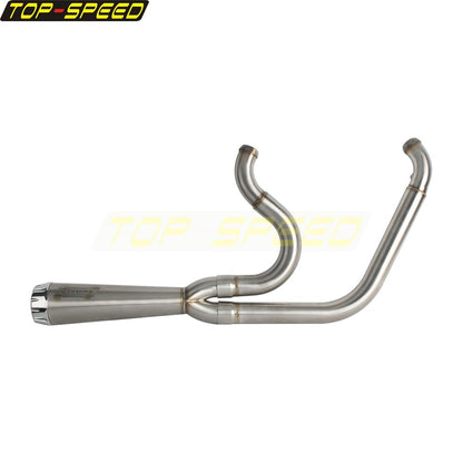 For Harley Dyna Wide Glide EFI FXDWGI FXDWG Motorcycle 2-in-1 Full Complete Exhaust System Stainless Steel Exhaust Muffler Pipe