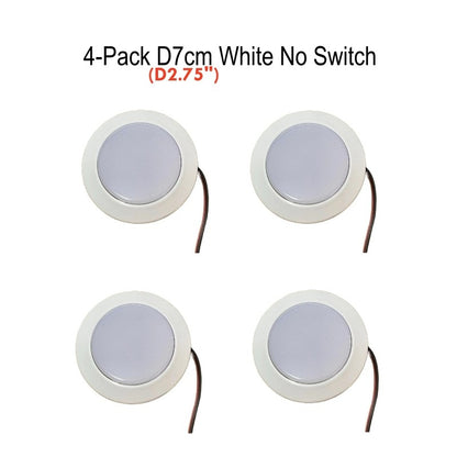 Tokili 12V/24V Dual Volt Ultra-Thin LED Puck Lights, Interior RV Marine Overhead Light, for Camper Cabin, Boat & Trailer Ceiling