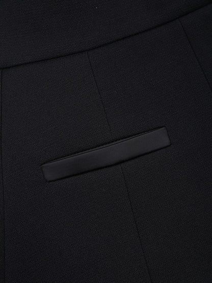 [Vibe] Black Irregular Pants High Waist Leather Long Wide Leg New Loose Fit Trousers Women Fashion Spring Autumn 2025