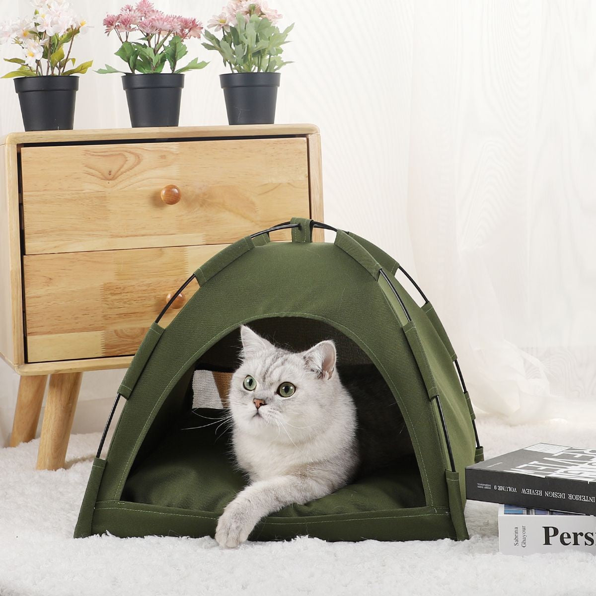 Cama Barraca para Pets, Acessórios e Suprimentos para Gatos, Almofadas Quentes, Móveis, Sofá, Cestas, Camas, Tendas, Toca de Gato, Inverno