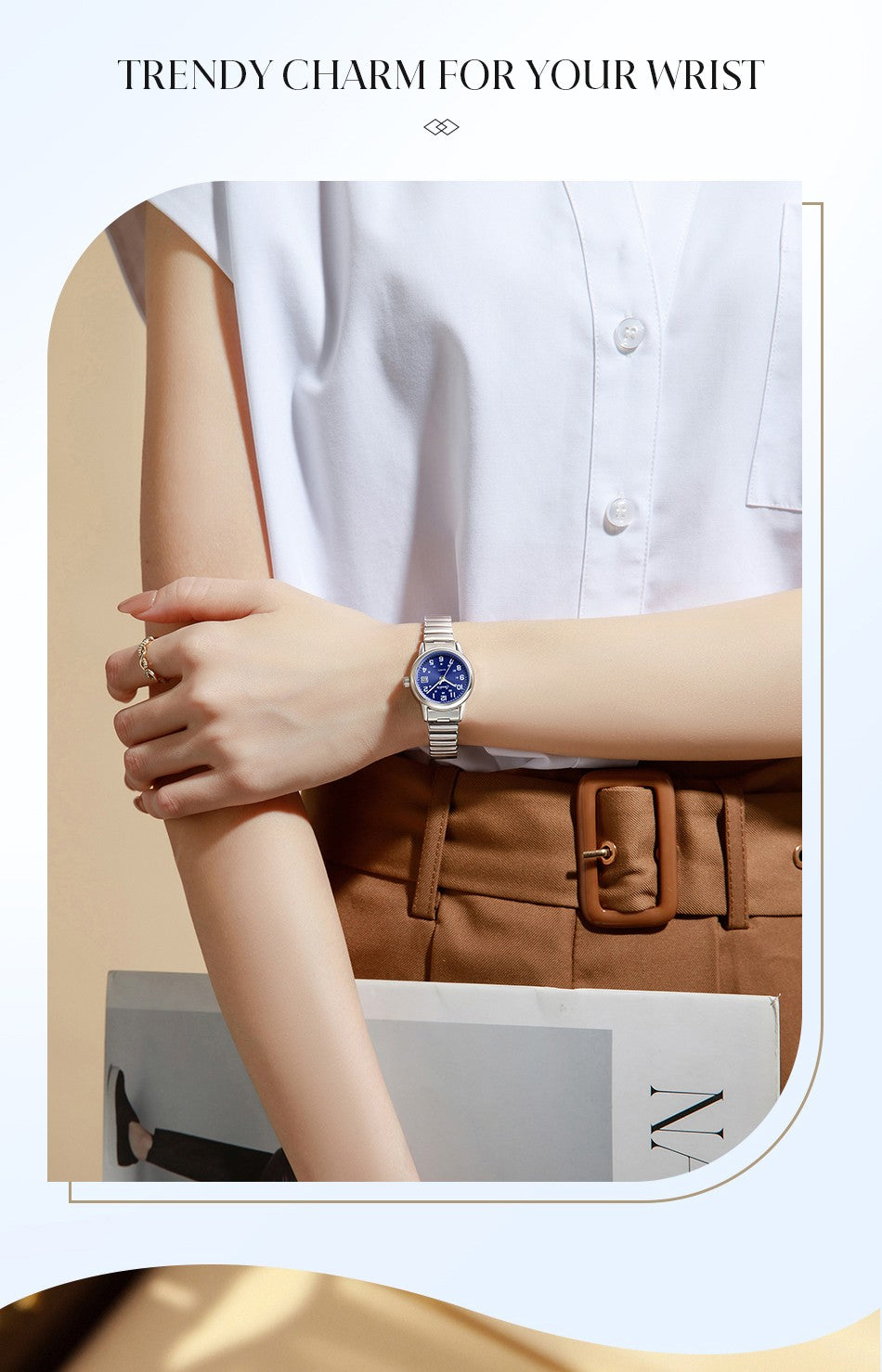 LIGE Sunkta Fashion Luxury Woman Watch Elegant Classic Simple Waterproof Calendar Stainless Belt Women's Wristwatch  Ladies Gift