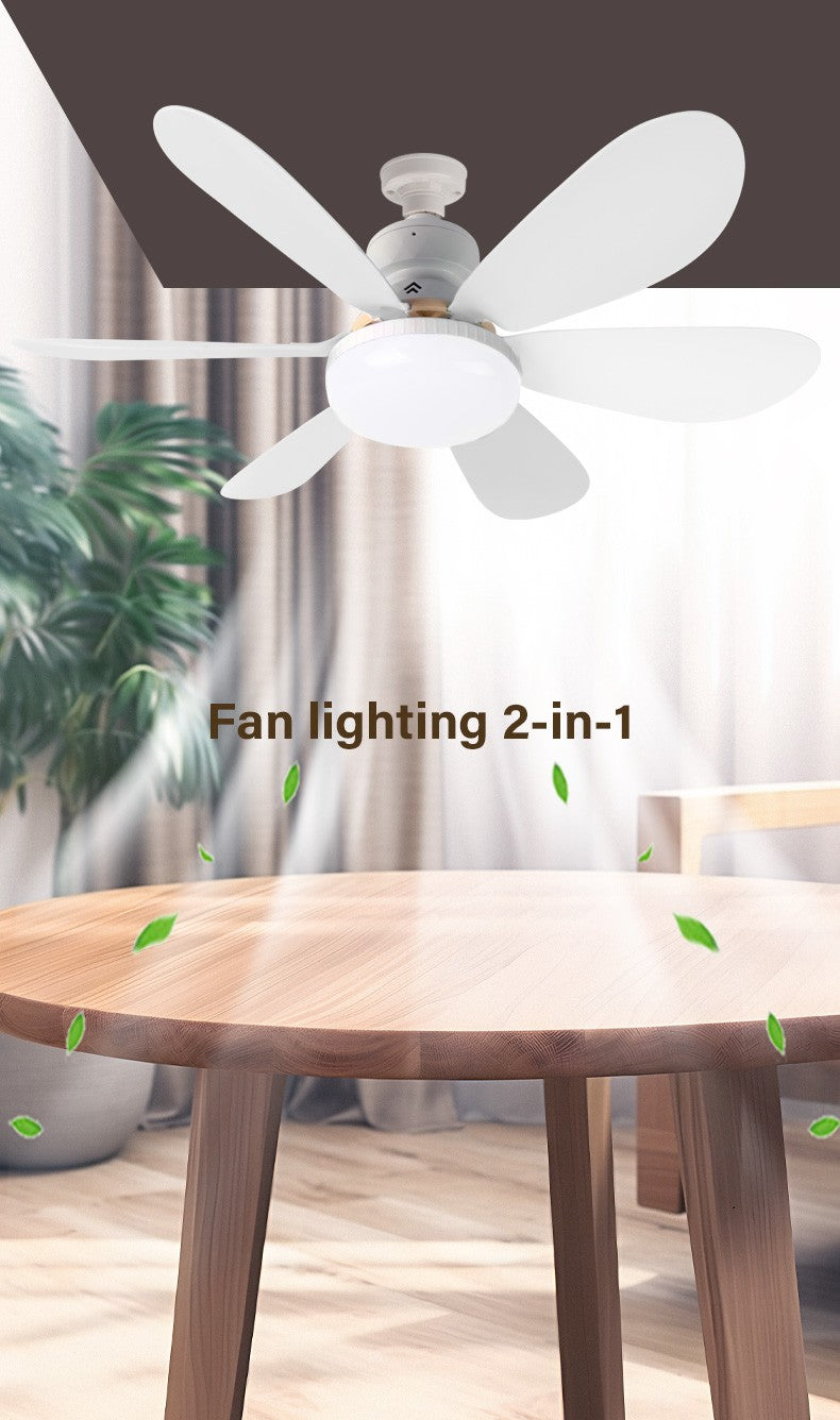 LED 40W ceiling fan light E27 with remote control for dimming, suitable for living room, study, household use, 85-265V bulb