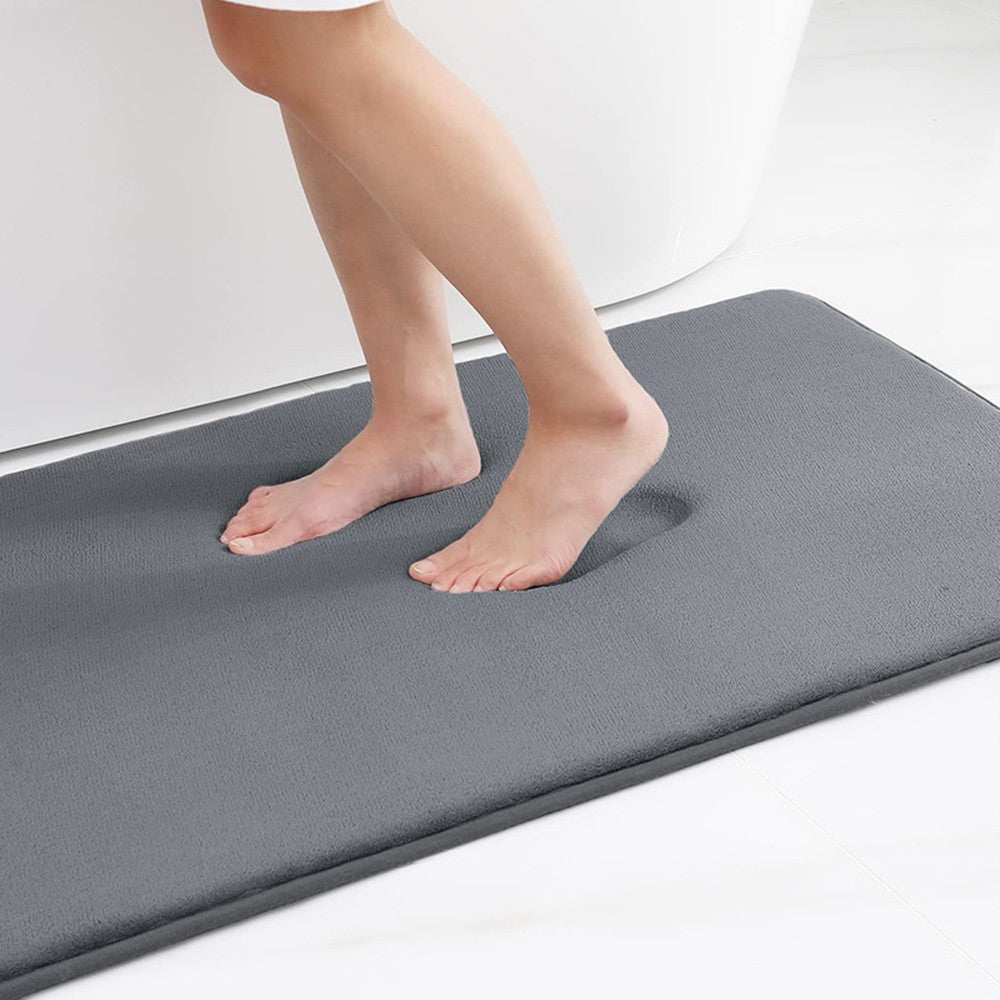 New Memory Foam Bath Mat Super Soft Absorbent Bathroom Rugs Non Slip Bath Rug Runner for Shower Bathroom Floors Carpet