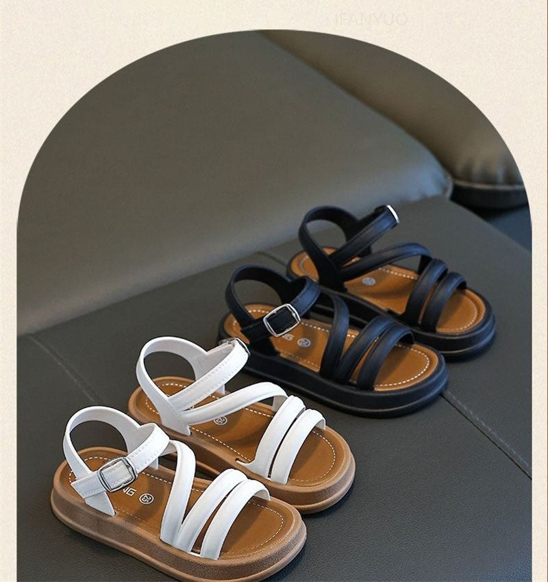 Breathable Lightweight Girls Sandals Summer Casual Children Sandal Girl Baby Flat Shoes Fashion Casual Non Slip Kids Beach Shoes