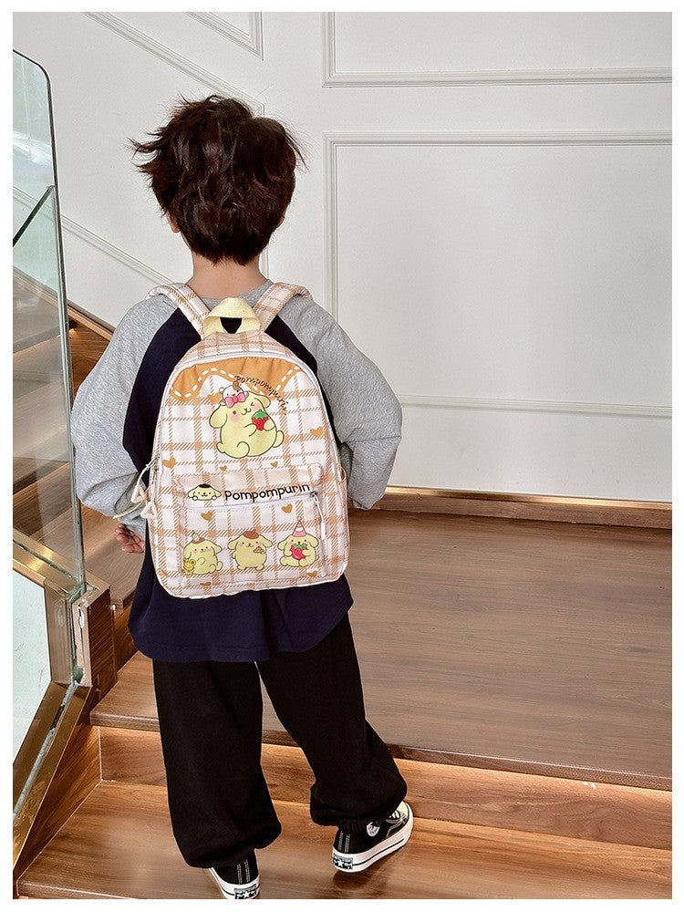 Mochilas Hello Kitty Kuromi Cinnamoroll com estampa de desenho animado fofo e leve para meninos e meninas do jardim de infância