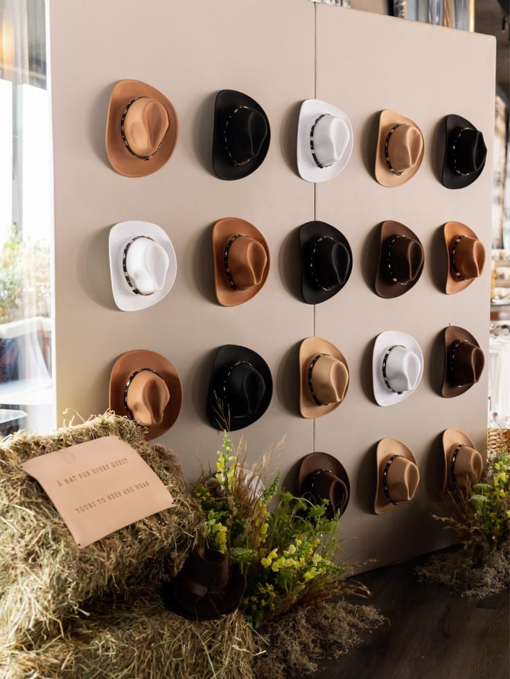 4-24Pcs Western Cowboy Hat for Men Women Adjustable Felt Cowgirl Hats Wide Brim Fedoras Hat for Adult Bachelor Party Costume