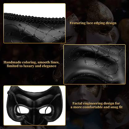 1Pc Venetian Long-Nose Mask, Carnival Mask, Unisex Party Costume Accessory, Perfect Decorative Mask for Role-Playing