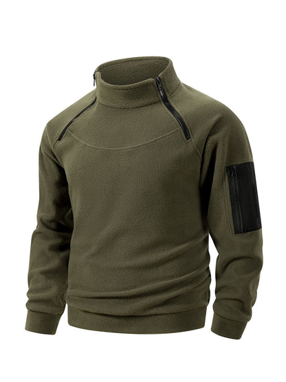 Men's Tactical Winter Fleece Pullover Hoodie Warm Long Fleece lined Hooded Sweatshirt Pullover with Pockets Commando Sweater