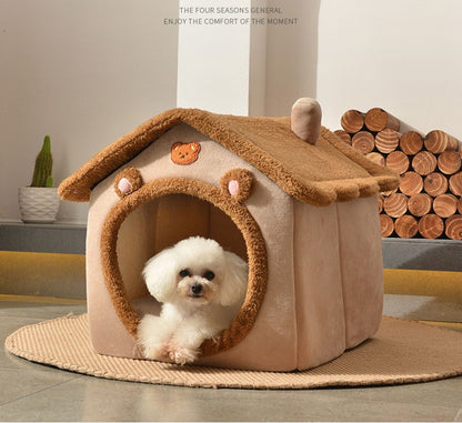 Casa de Cachorro Dobrável, Casinha, Cama, Tapete Para Cães Pequenos e Médios, Gatos, Quente de Inverno, Cama de Gato, Ninho, Produtos Para Animais de Estimação, Cesta, Caverna de Filhotes, Sofá Para Pets
