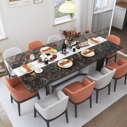 71 Inch Dining Table for 6 People,Modern Rectangular Kitchen Table W/Waterproof Wood Tabletop,Farmhouse Long Dining Room T