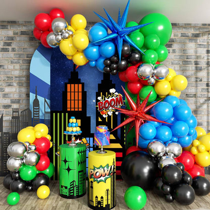City Hero Birthday Arched Background Cloth Christmas Decoration Birthday Party Decoration 2026 New Year Decoration