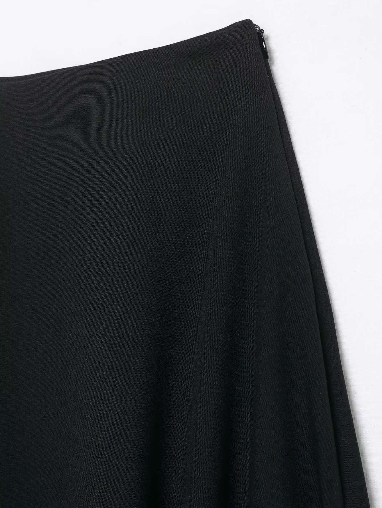 HH Women 2025 New Fashion Simple Asymmetrical Lace Skirt Female Elegant Sexy Silk Satin Texture Mid-Waist Casual Versatile Skirt