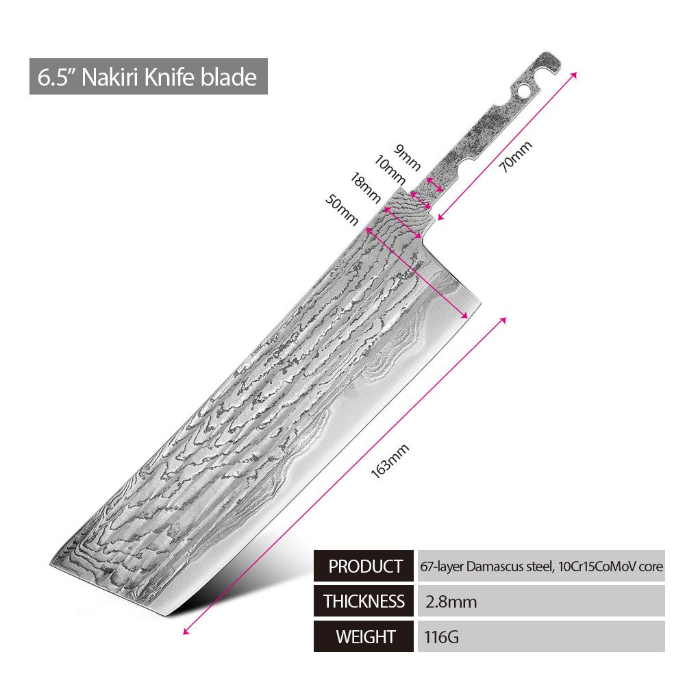 1-6 PCS Kitchen Knife 67 Layers Damascus Steel 10Cr15CoMoV core Kitchen Chef Slicing Utility Paring Knife Set mesh resin Handle