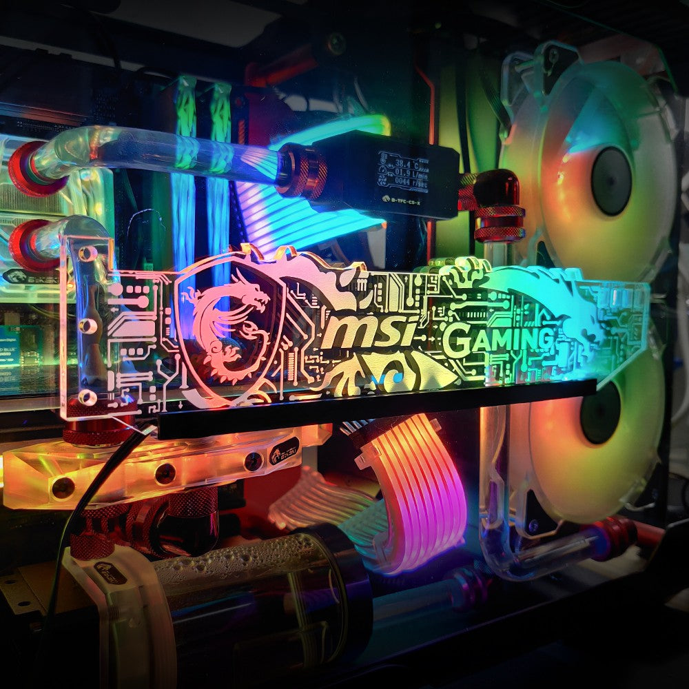 Suporte de GPU Horizontal ARGB Personalizável para VGA RGB Suporte para Placa de Vídeo Placa Gráfica Base AURA DIY PC Water Cooler CPU