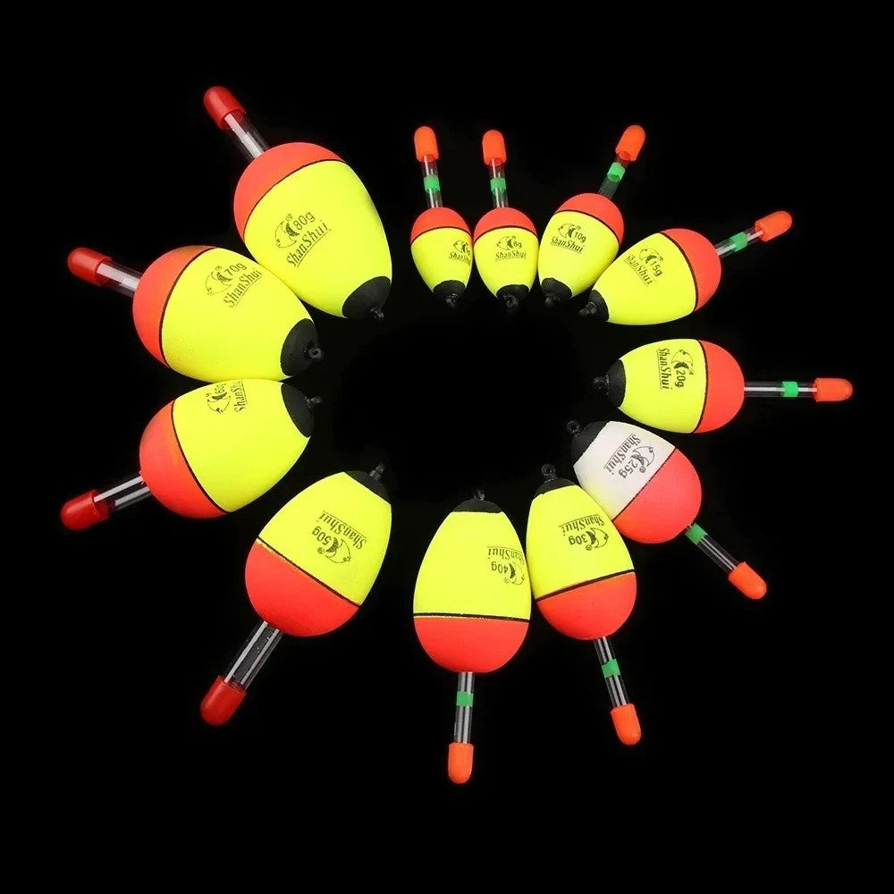 2/10pcs EVA Luminoso Pesca Noite Flutuante Luz Vara Espuma Plástica Bobber Mar Pesca em Rocha Chumbadas Flutuadores Acessórios de Pesca