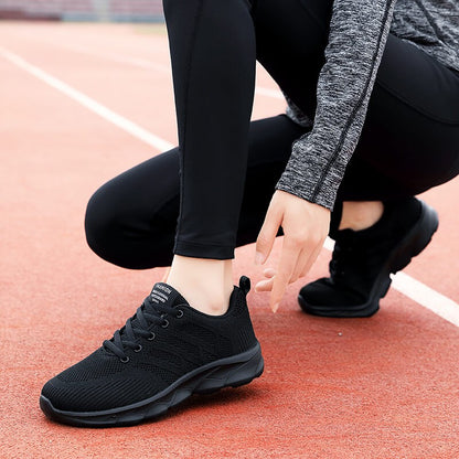 Novos Tênis Femininos Casuais Sapatos da Moda Respiráveis para Caminhada em Malha Sapatos Baixos Femininos 2024 Tenis Feminino Branco Sapatos esportivos femininos