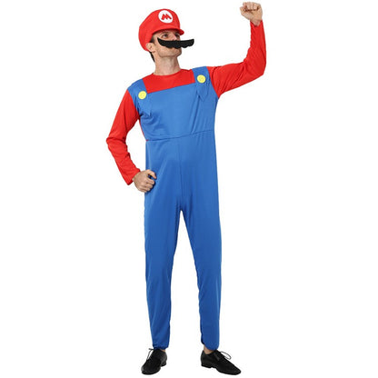 Game Marios Super Luigi Brothers Uniform Set Cosplay Costumes Funny Anime Adult Men Jumpsuit Woman Dress Halloween Costume