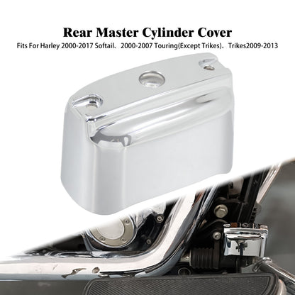 Motorcycle Rear Brake Master Cylinder Cover For Harley Heritage Softail Low Riders FLST 00-17 Touring Road King FLHT 00-07