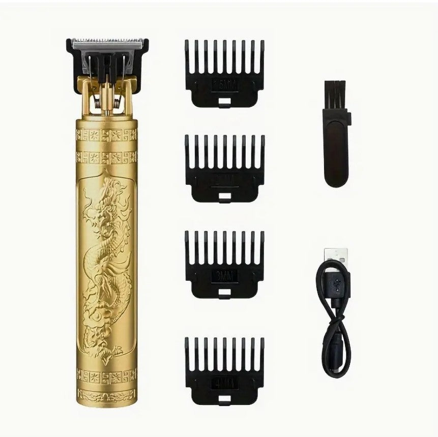 Professional Men's Electric Hair Clipper, USB Rechargeable Trimmer for Beard & Haircut, Cordless Grooming Kit, Father's Day Gift