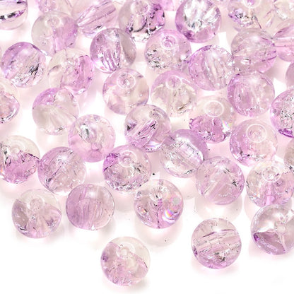 100pcs 8mm Christmas Crystal Glass Crack Beads Red and Green Gradient Spacer Beads for DIY Bracelet Necklace Jewelry Making