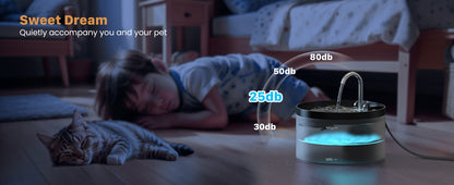 Bebedouro automático para animais de estimação 2,1L Bomba ultra silenciosa torneira para gatos adequado para cães e gatos com sensor USB elétrico
