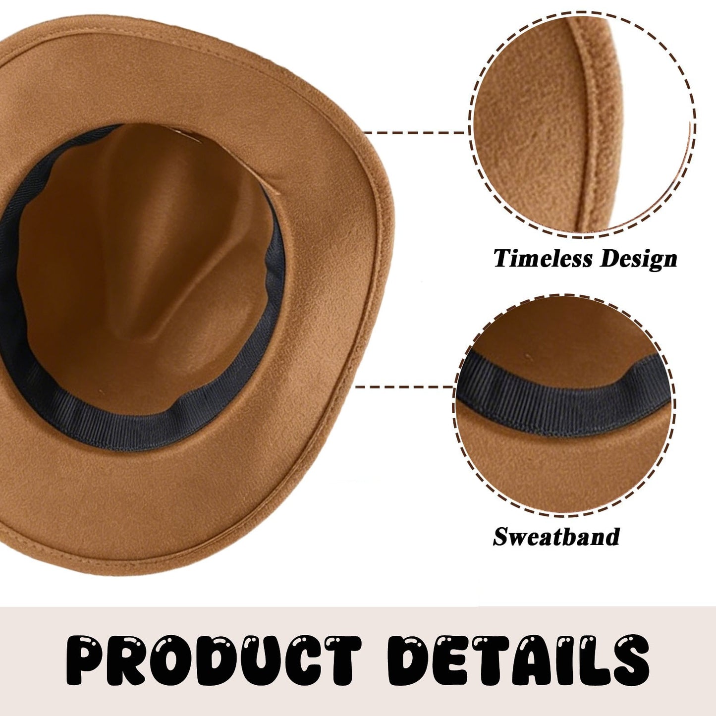 4-24Pcs Western Cowboy Hat for Men Women Adjustable Felt Cowgirl Hats Wide Brim Fedoras Hat for Adult Bachelor Party Costume