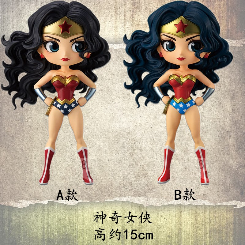 Bandai Autêntico Qposket Dc Hero Arlequina Coringa Mulher Maravilha Supergirl Boutique Modelo Artesanal Presentes Periféricos Colecionar Brinquedos