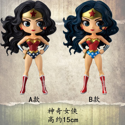 Bandai Autêntico Qposket Dc Hero Arlequina Coringa Mulher Maravilha Supergirl Boutique Modelo Artesanal Presentes Periféricos Colecionar Brinquedos