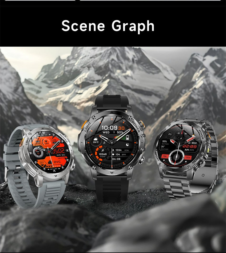 T-Rex 3 Military Grade 1000mAh Battery Smart Watch IP68 Waterproof GPS Bluetooth call AMOLED HD Men Sports 2025 New Smartwatch