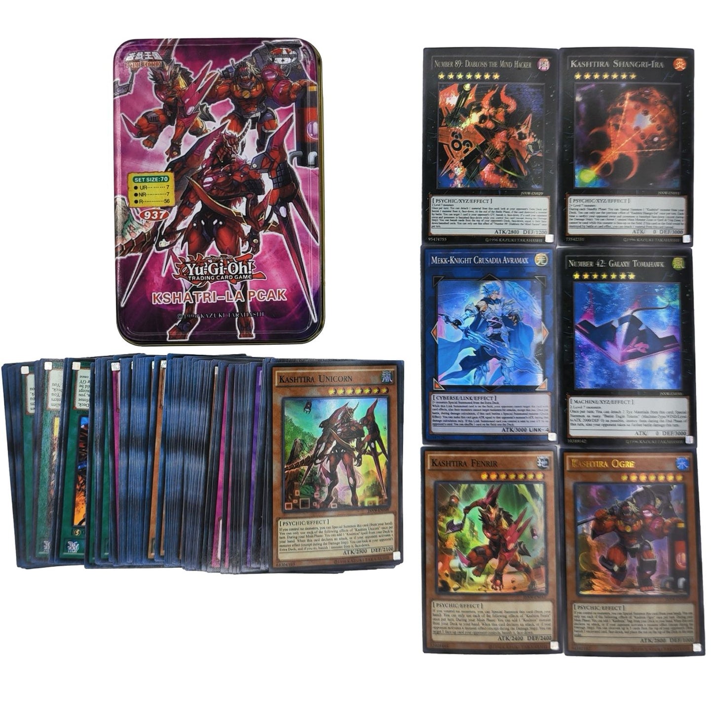 Yu Gi Oh Cards PACK DE DEUS EGÍPCIO Deck de Cartas Inglês TCG Holográfico Dourado Dragão Branco Jogo de Duelo Coleção de Cartas com Caixa de Lata