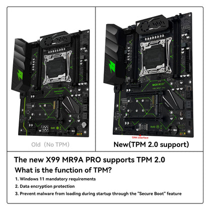 Kit Conjunto Placa Mãe MACHINIST MR9A PRO X99 LGA2011-3 CPU Xeon E5 2690 V3 Memória RAM DDR4 16GB (2*8GB) 2666MHz Combo TPM 2.0 Opcional