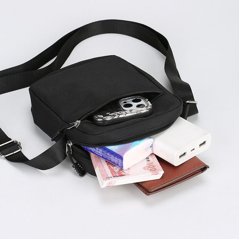 Simple Casual Mini Crossbody Bag Men's Nylon Small Shoulder Bag For Men Oxford Messenger Phone Side Sling Bag Husband Chest Pack