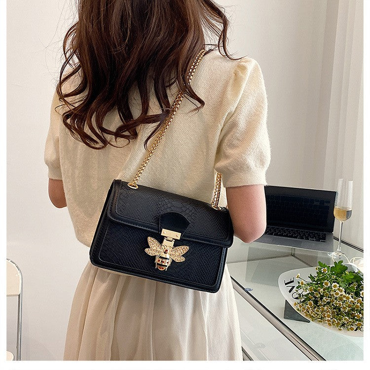 Luxury Handbags for Women Crossbody Bags Bee Lock Tote Casual Flap Purses Crocodile Print Leather Handbag Ladies Shoulder Bags