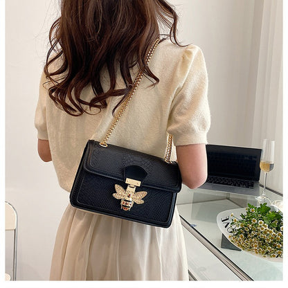 Luxury Handbags for Women Crossbody Bags Bee Lock Tote Casual Flap Purses Crocodile Print Leather Handbag Ladies Shoulder Bags