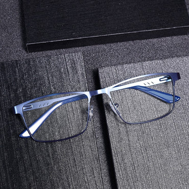 High Quality Stainless steel Reading Glasses Men Women Fashion Presbyopic Eyeglasses Business Hyperopia Anti Blue Light Eyewear1