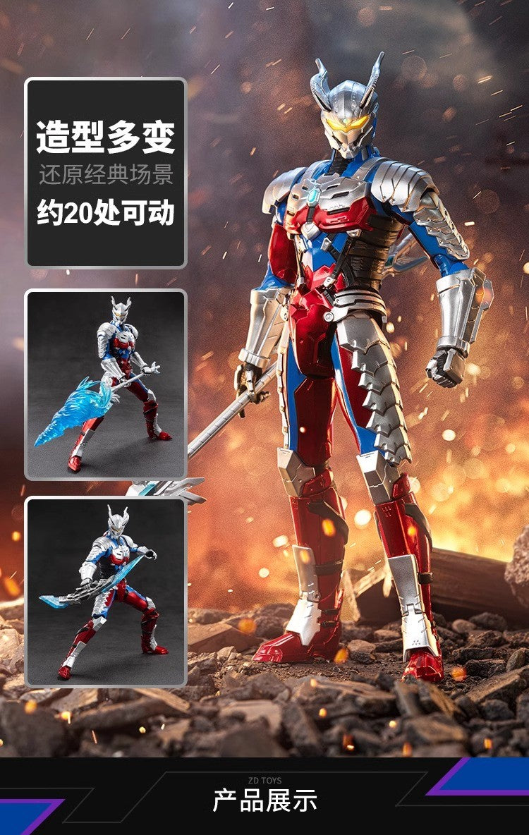 Boneco Articulado Ultraman ZD Toys Kotaro Higashi Terno Zero Terno Tiga Terno Ace Ultra Seven Ultraman Jack Modelo Colecionável Adulto