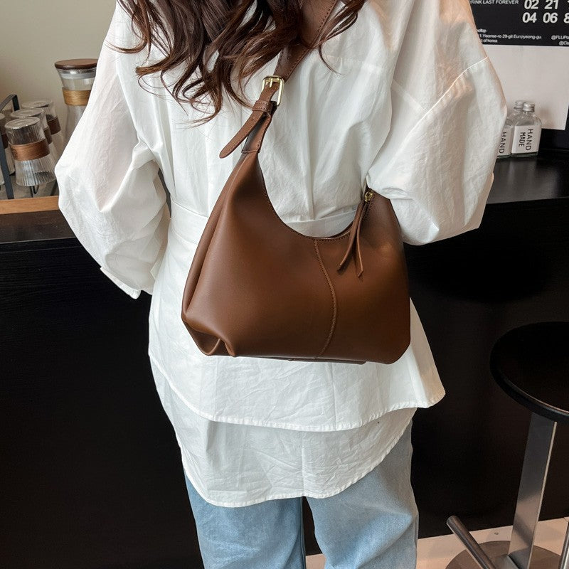 LEFTSIDE Small PU Leather Crossbody Bags for Women 2025 New Trend Retro Underarm Shoulder Bag Ladies Retro Handbags and Purses