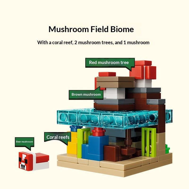 Blocos de Montar Lego My World Série 21589 Mini bioma brinquedo de montar de blocos para meninos e meninas presente infantil
