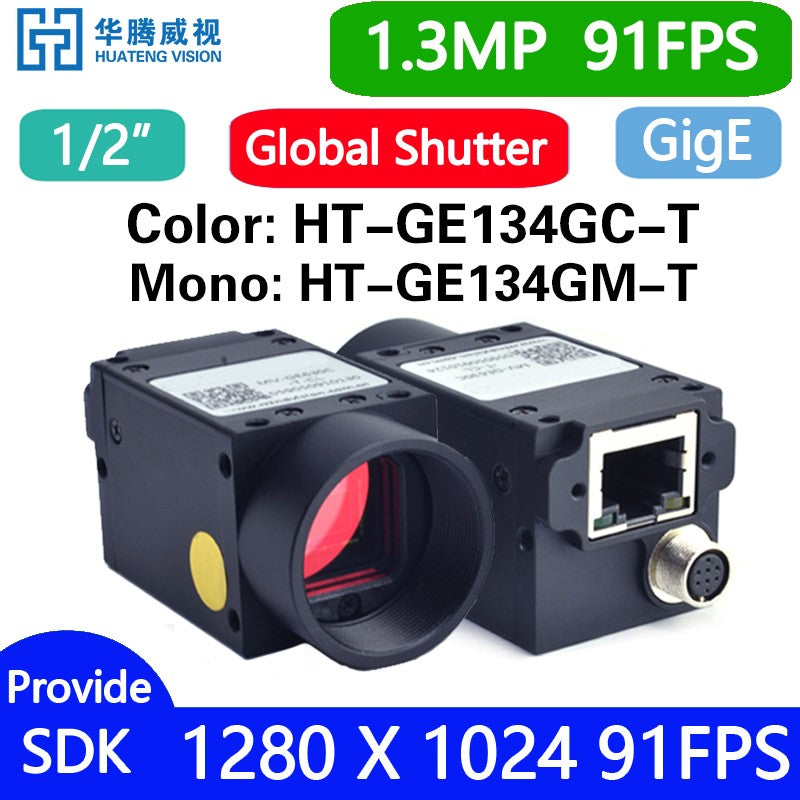 Gigabit Ethernet GigE Visão Computacional Câmera Industrial Colorida Rolling Shutter Montagem C Fornece SDK Windows Linux Demonstração Python