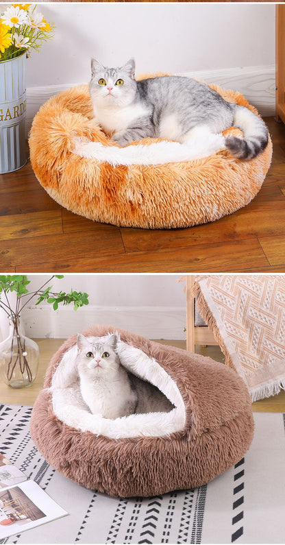 Cama Redonda para Cães, Quente de Inverno, Cama de Gato de Pelúcia, Cesto para Cães Lavável, Cama de Estimação para Cães de Pequeno, Médio e Grande Porte, Sofá para Gatos