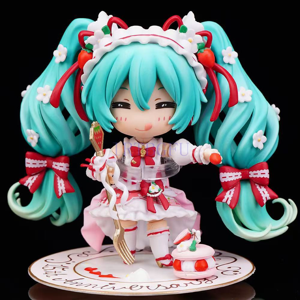 10cm GSC Vocaloid Hatsune Miku 1939 15º Aniversário Ver Q Nendoroid Japonês Anime PVC Action Figure Brinquedo Jogo Modelo Colecionável Boneca