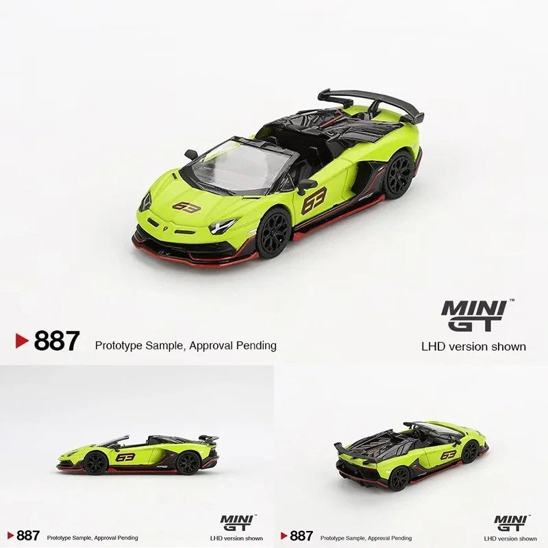 MINIGT Em estoque 1:64 Porsche Lamborghini Bugatti Pagani BMW McLaren Nissan Diecast Dior Car Modelo Coleção Miniatura Para