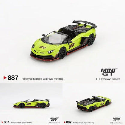MINIGT Em estoque 1:64 Porsche Lamborghini Bugatti Pagani BMW McLaren Nissan Diecast Dior Car Modelo Coleção Miniatura Para