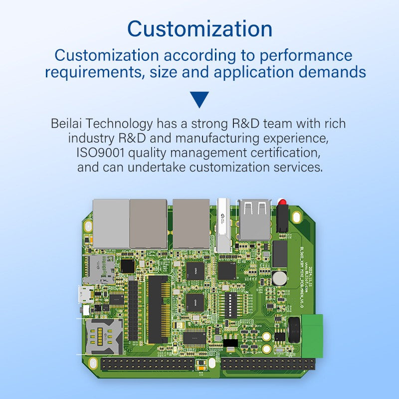 BLIIOT ARM AI Edge Controller LPDDR4X 4*A55 Rockchip RK3568 1TOPS NPU Single-board Computer Linux IoT Gateway