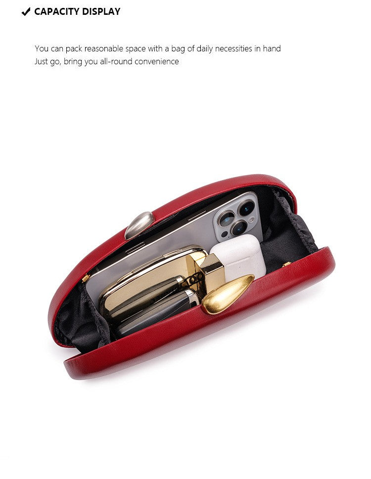 Designer Shell Shape Clutch Bag Women Evening Party Leather Handbag Metallic Closure Shoulder Crossbody Bags Small Dinner Purse