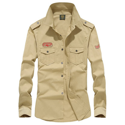 Spring Autumn Men Long Sleeve Cargo Polo Shirt Men Casual Fashion Cotton Shirt Men Tactic Military Embroidery Tops Plus Size 6XL