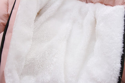 2025 Russian Winter Jumpsuit For Kids Plus Velvet Hooded Newborn Baby Romper 0-2 Years Infant Girl Winter Overalls Baby Snowwear