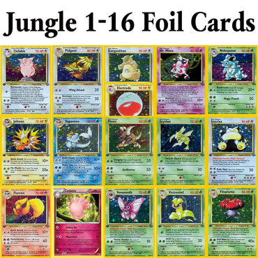 PKM Foil Proxy Game Cards Whole Set Team Rocket (RO) Jungle (JU) Base Set (BS)) ossil (FO) PTCG Collectible Toy and Gift Pokemon