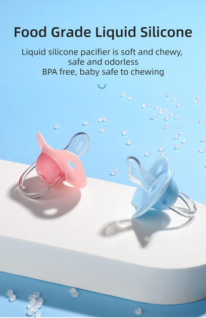 Cartoon Pattern Thumb Shape Toddlers Soothe Kids Newborn Baby Silicone Teething Pacifier