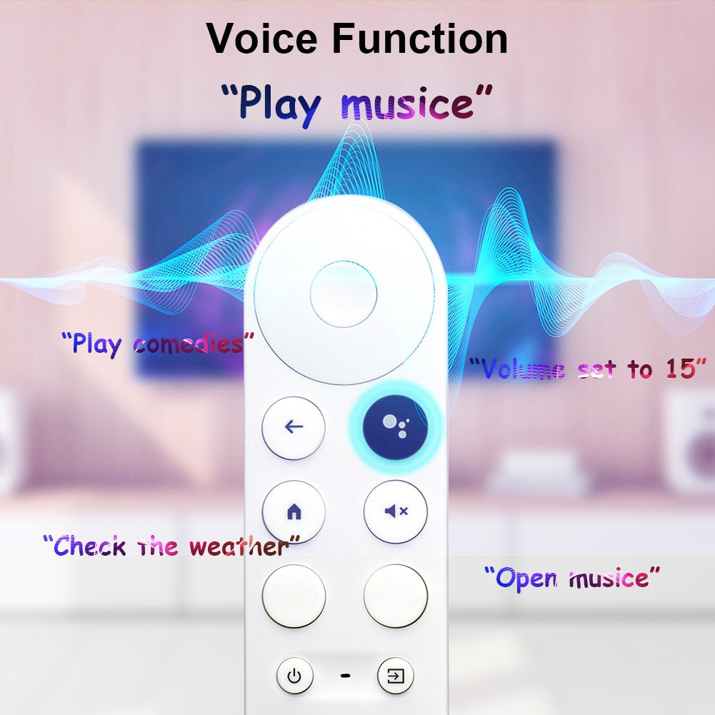 G9N9N Controle Remoto Bluetooth Compatível por Voz Controle Remoto Universal para Google TV Chromecast 4K Snow